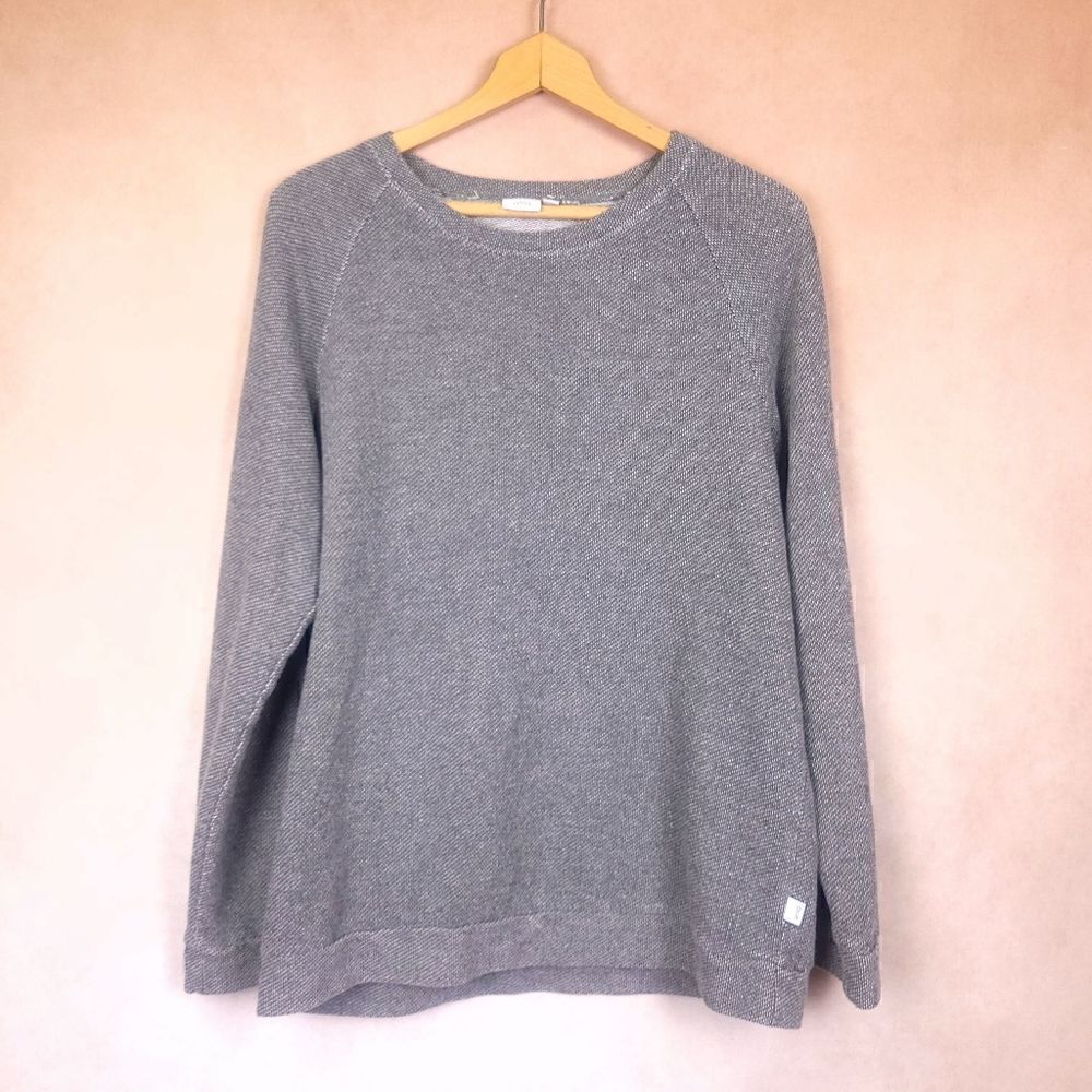 Onia Gray Raglan Sleeve French Terrycloth Sweatshirt Size Large